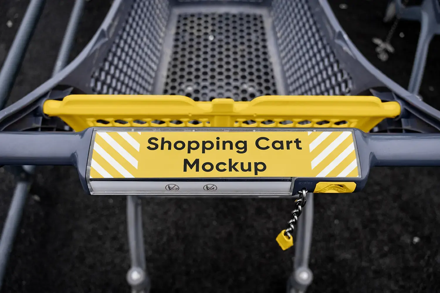 Free Shopping Cart Label Mockup
