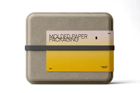 Molded Paper Packaging Mockup