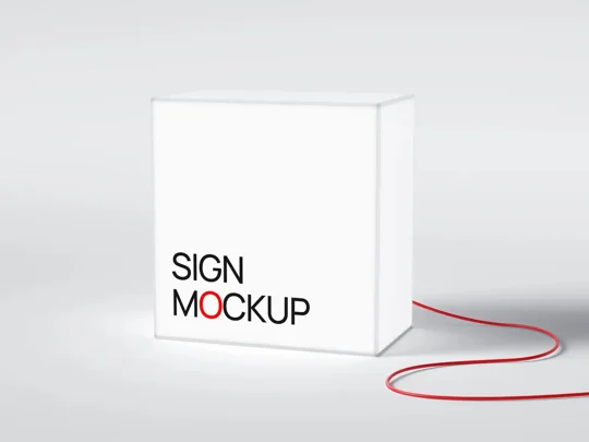 Signs Mockups Square Lightbox Sign Mockup
