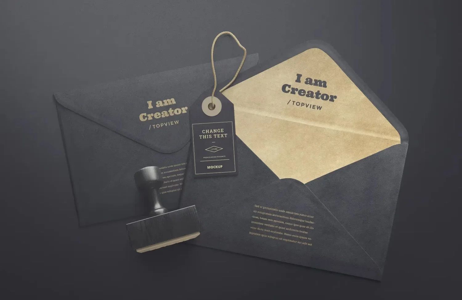 Envelope And Tag Mockups