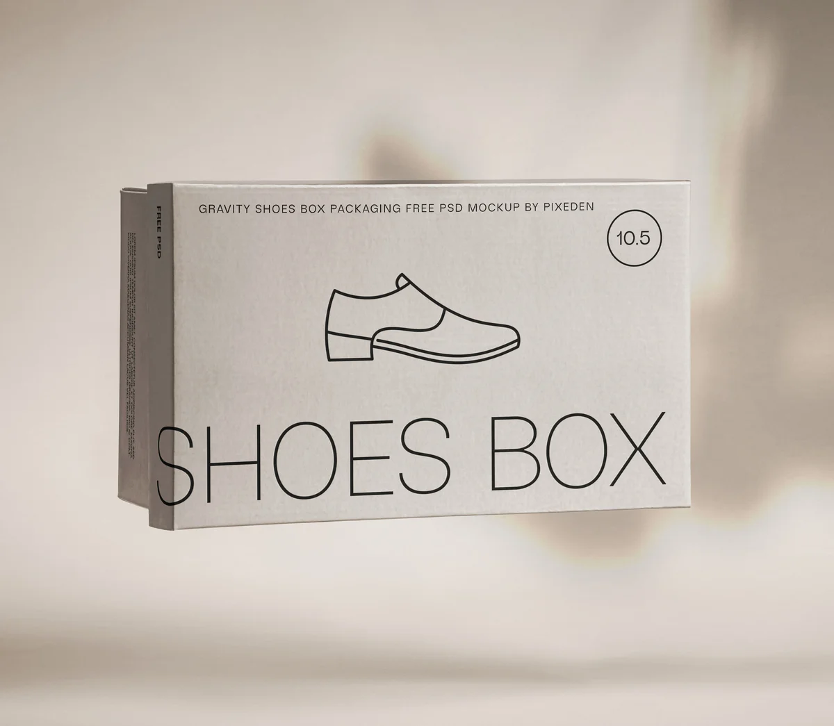 Gravity Packaging Shoe Box PSD Mockup