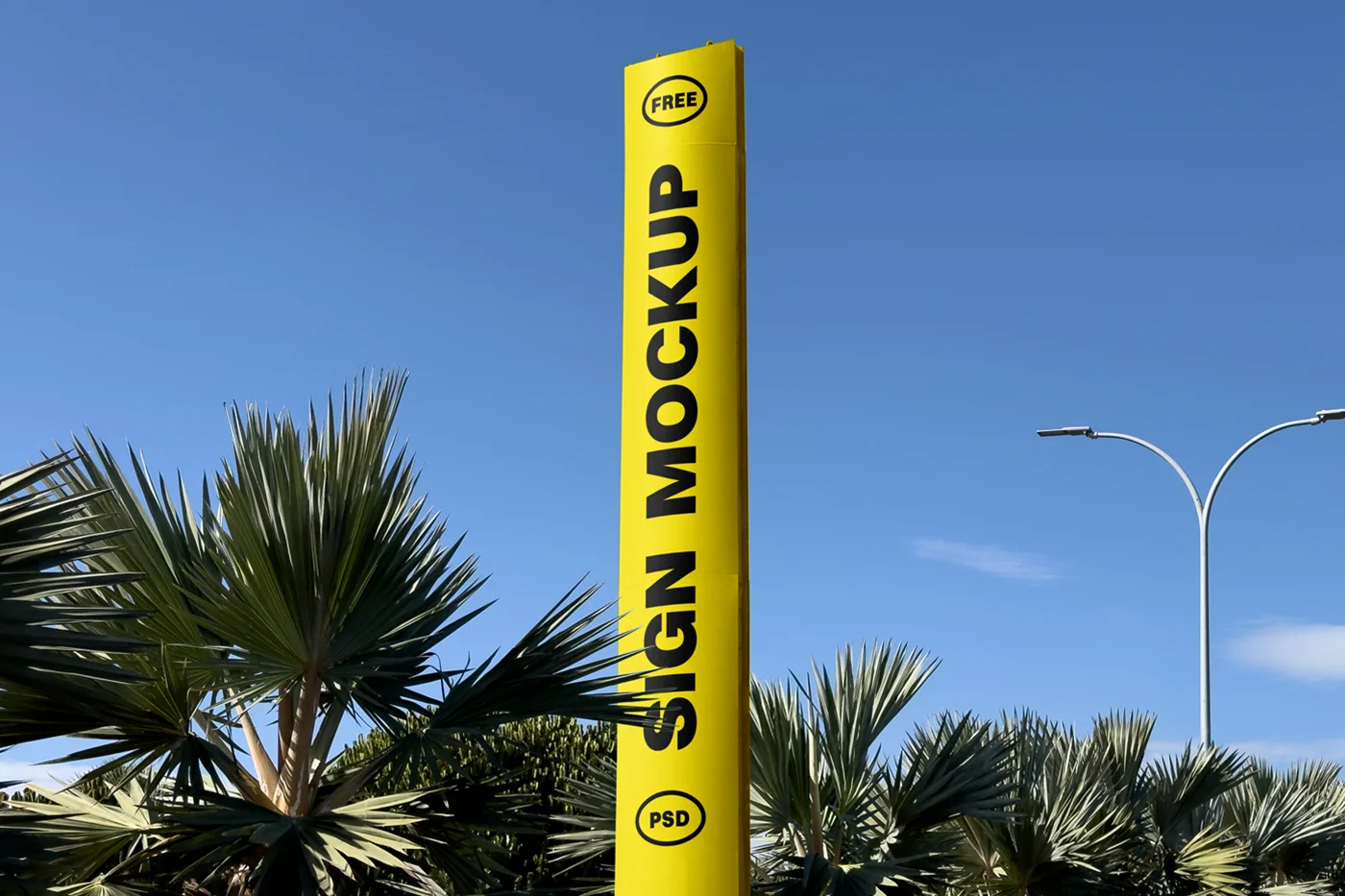 Vertically Sign Vertical Sign Mockup