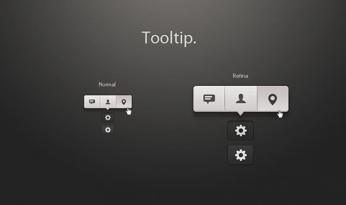 Tooltip iOS App UI Psd