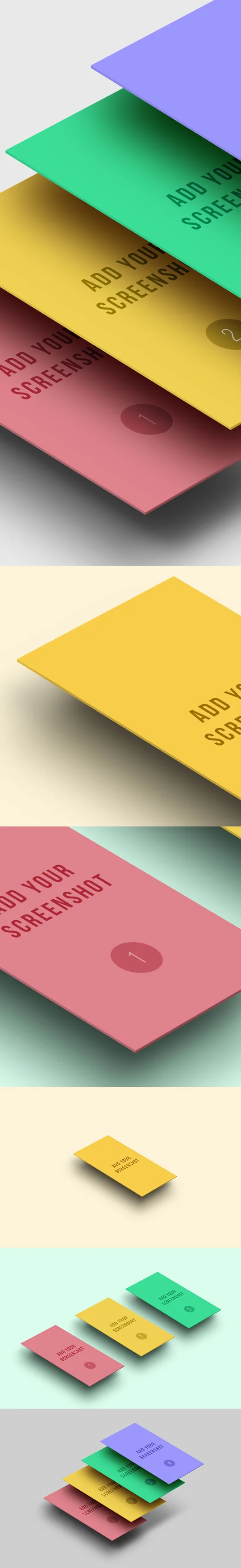 App Display Screen PSD Mockups