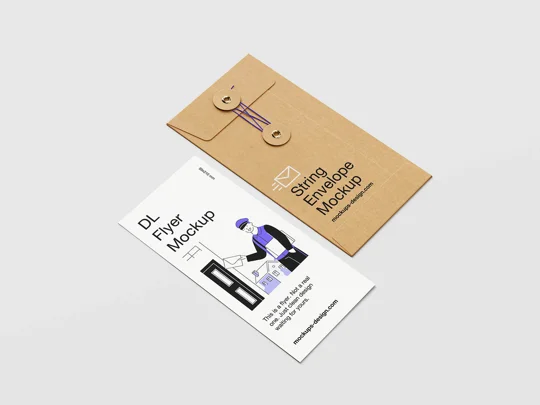 Minimal String Envelope Mockup
