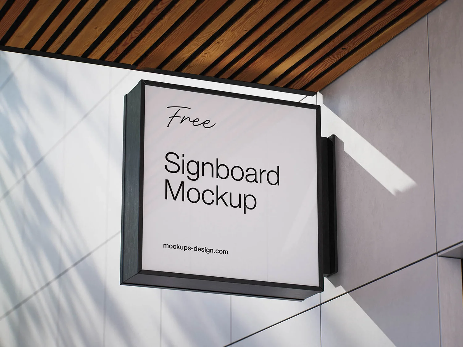 Free Modern Signboard Mockup