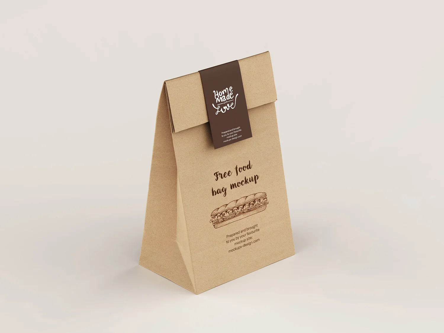Delivery Paper Print Paper Delivery Bag Mockup