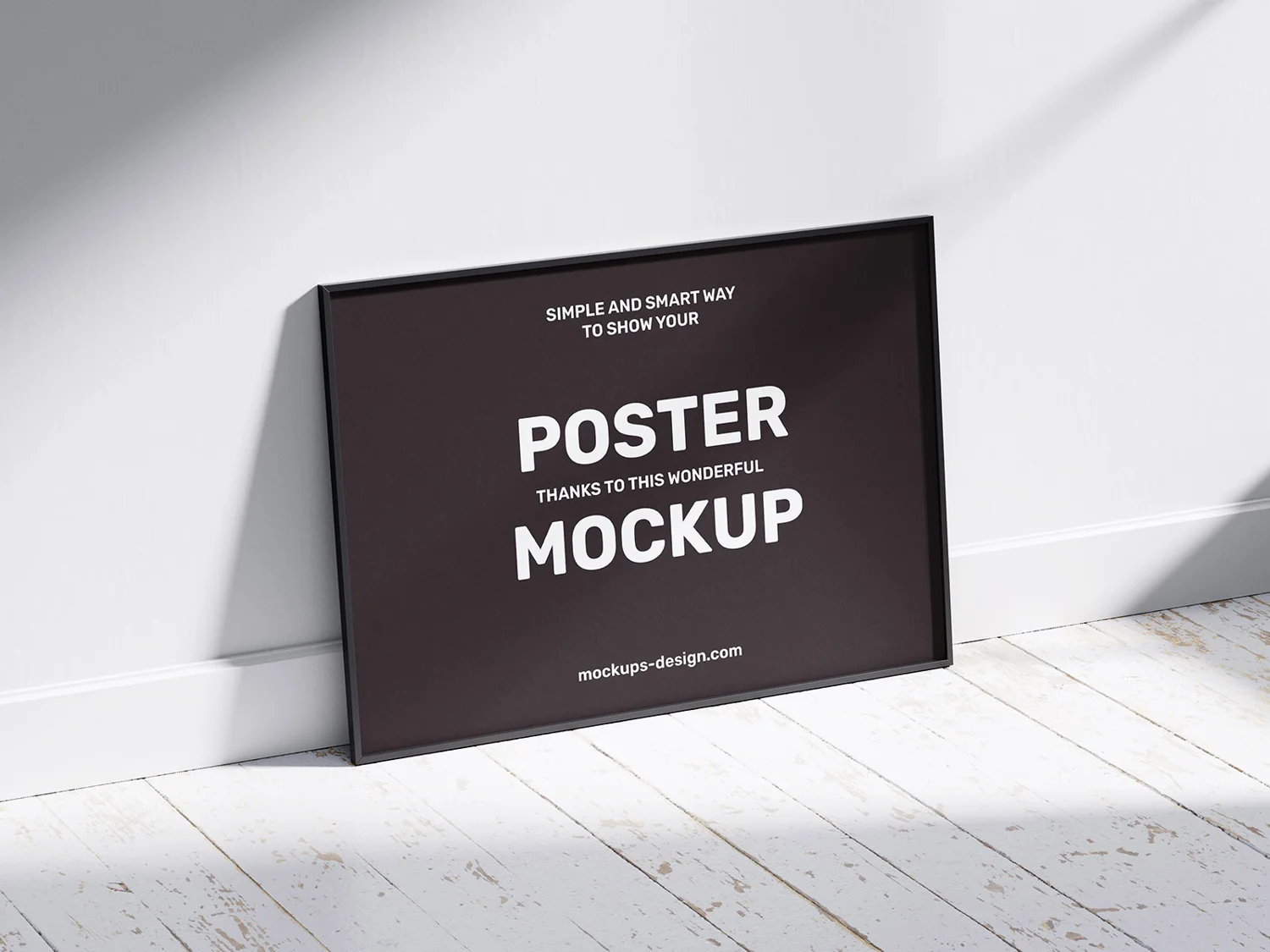 Horizontal poster frame mockup