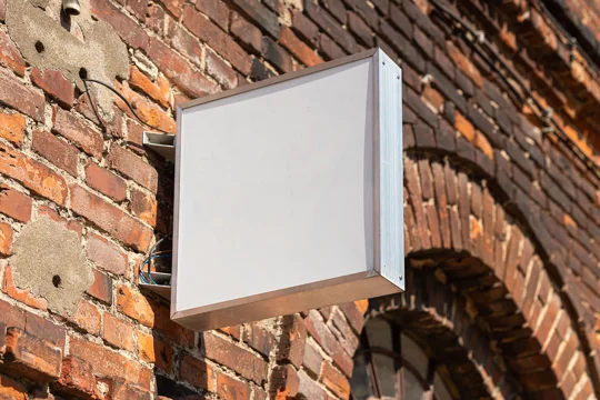 Free Square Sign Mockup