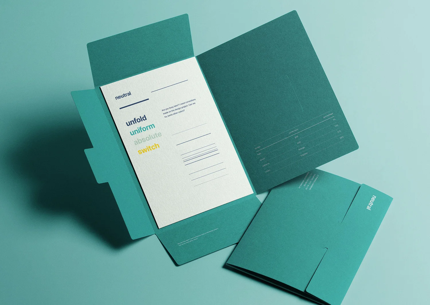 Free 3 Flap Folder Mockup