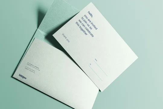 Invitation Card With Envelope Mockup