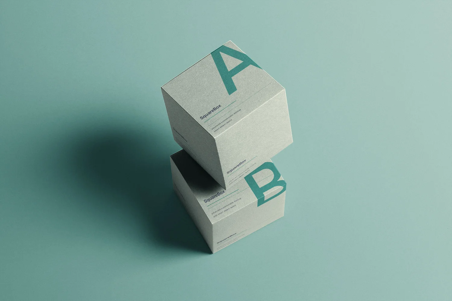 Square Boxes Mockup