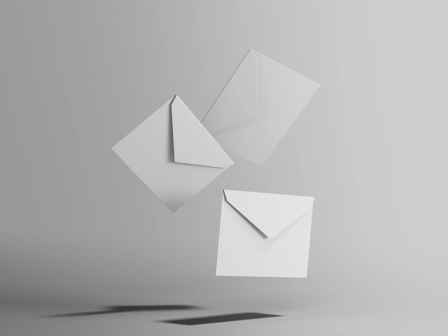 Floating Envelopes Mockup