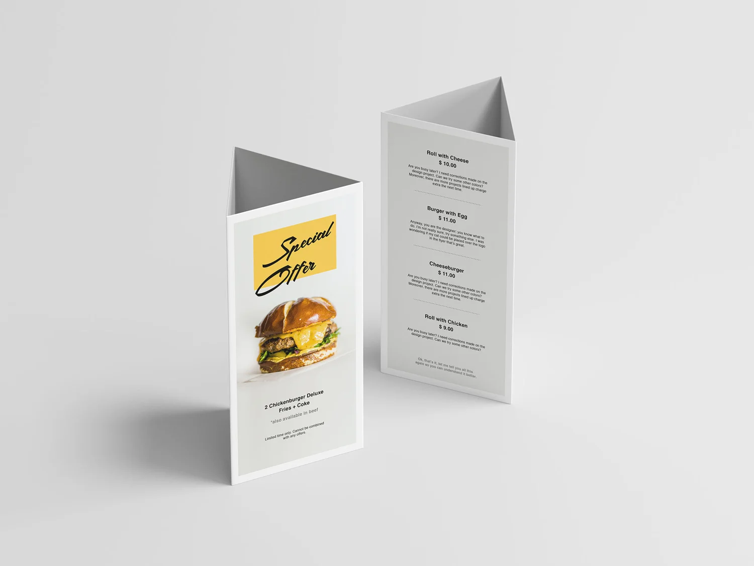 Triangle Table Tent Mockup