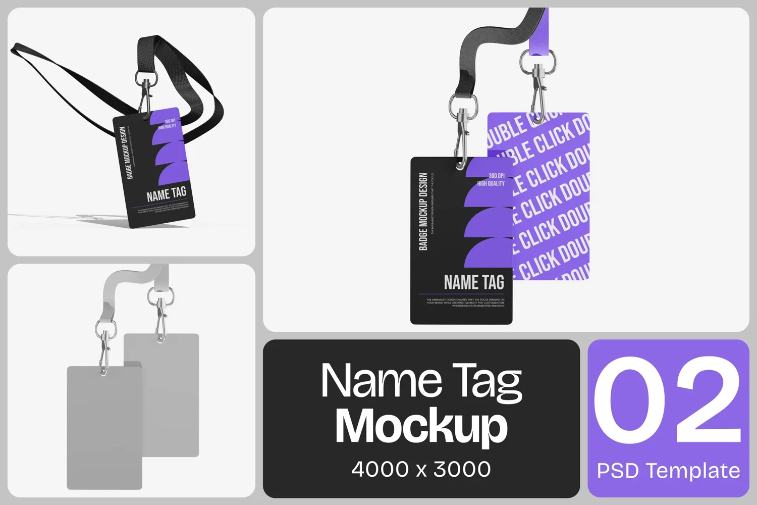 Name Tag Badge Mockup