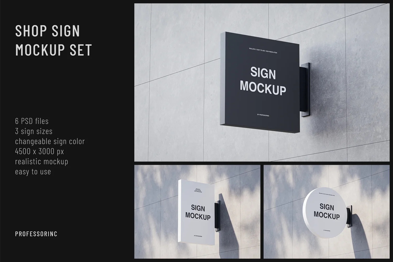 Mock Up Check Out Sign Shop Sign Mockup Set