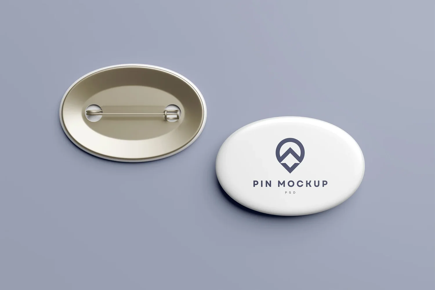 Pin Rectangle Button Badge Mockup