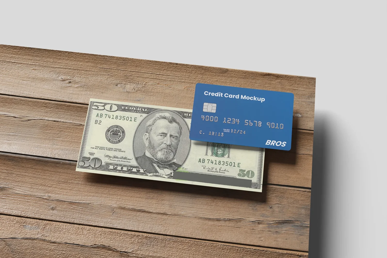 Debit Card And Money Mockups