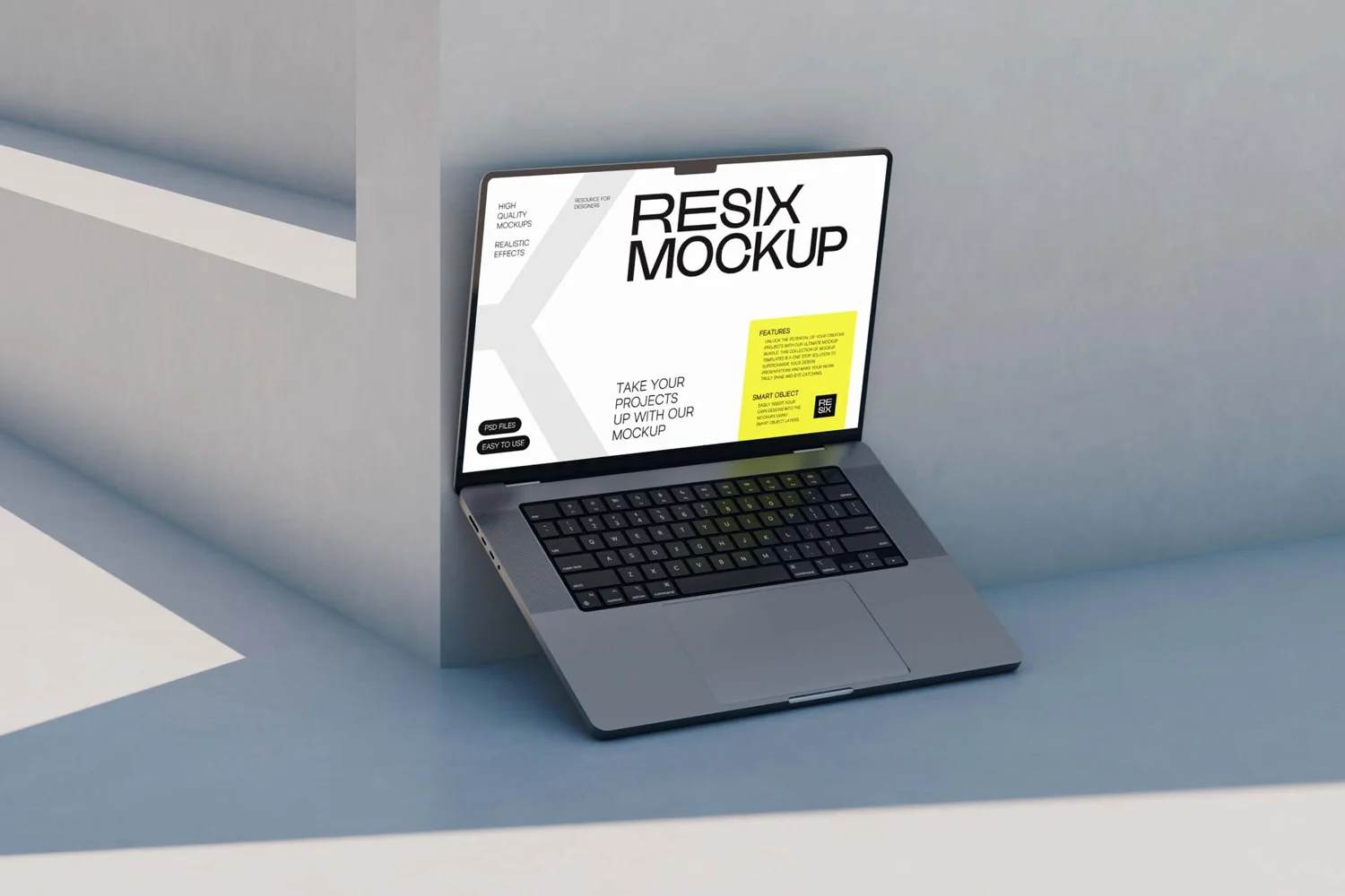MacBook Pro Mockup, Clean Interior PSD