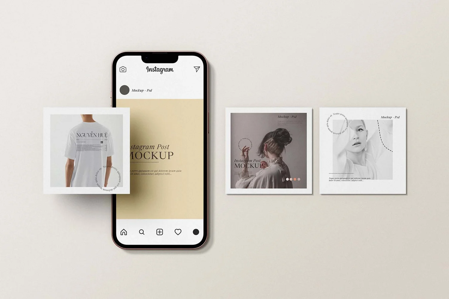 Top View Instagram Post Mockup