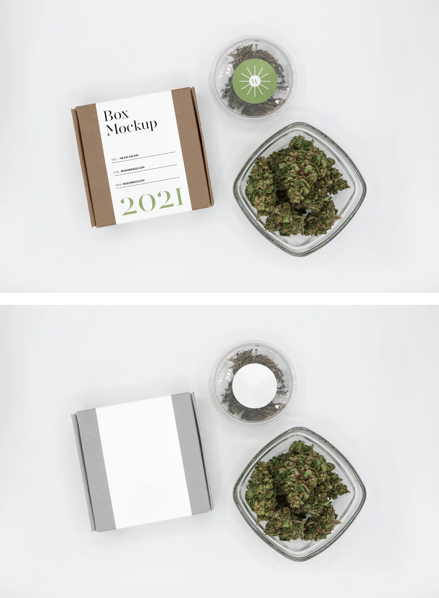 Package Set Layout Gift Package Set Mockup