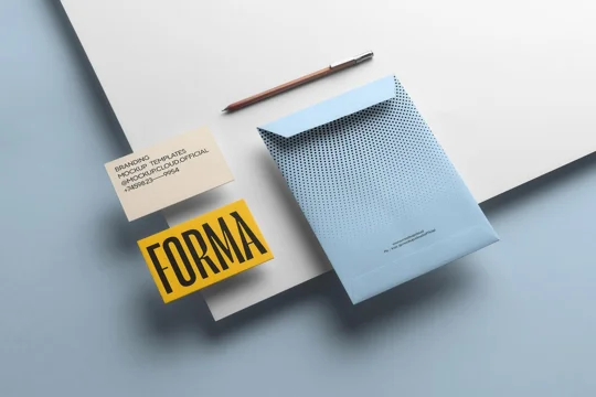 Forma, Floating Branding Stationery Mockup