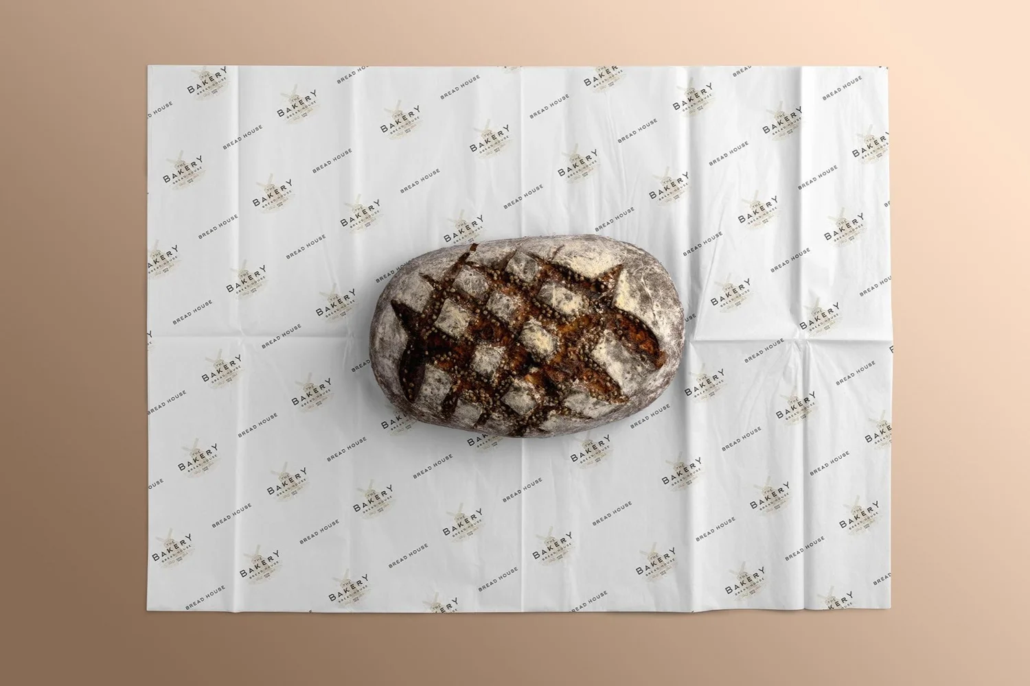 Paperized Bread Bread Packaging Paper Sheet Mockup