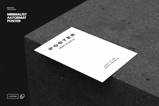 A4 Paper Mockup with Customizable Pedestal