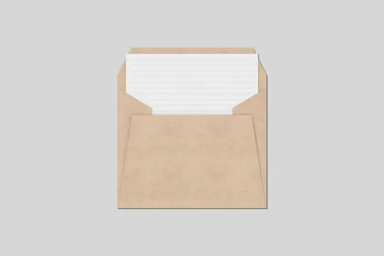 Free Envelope Mockup w/Lined Card