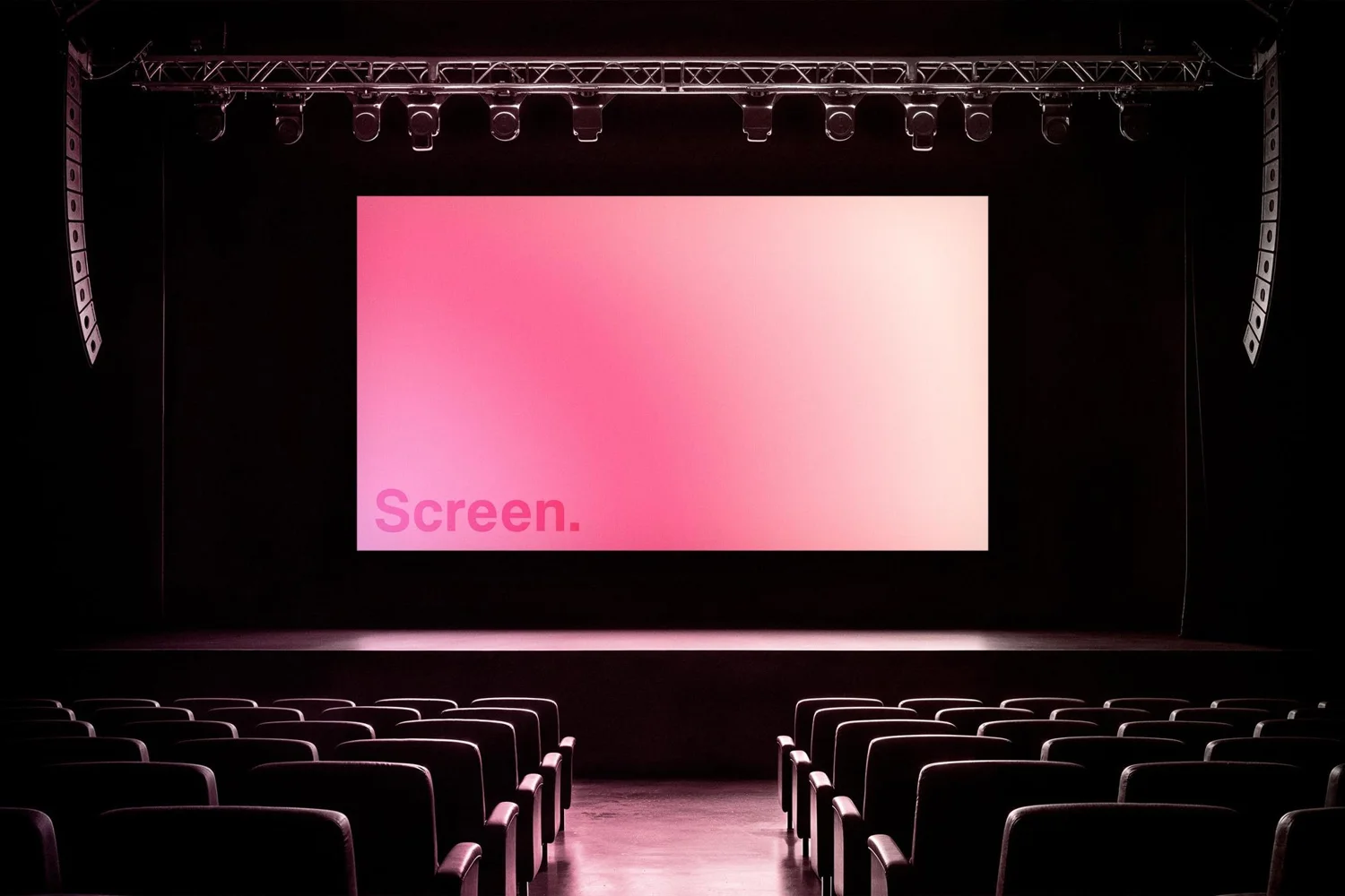 Free PSD Stage Screen Mockup