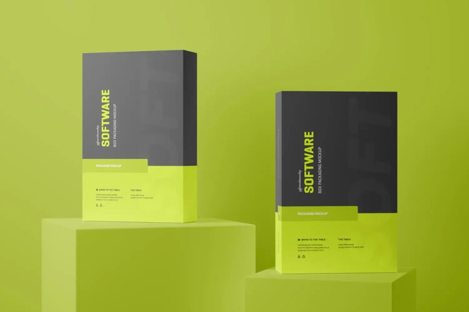 Clean Software Box Mockup
