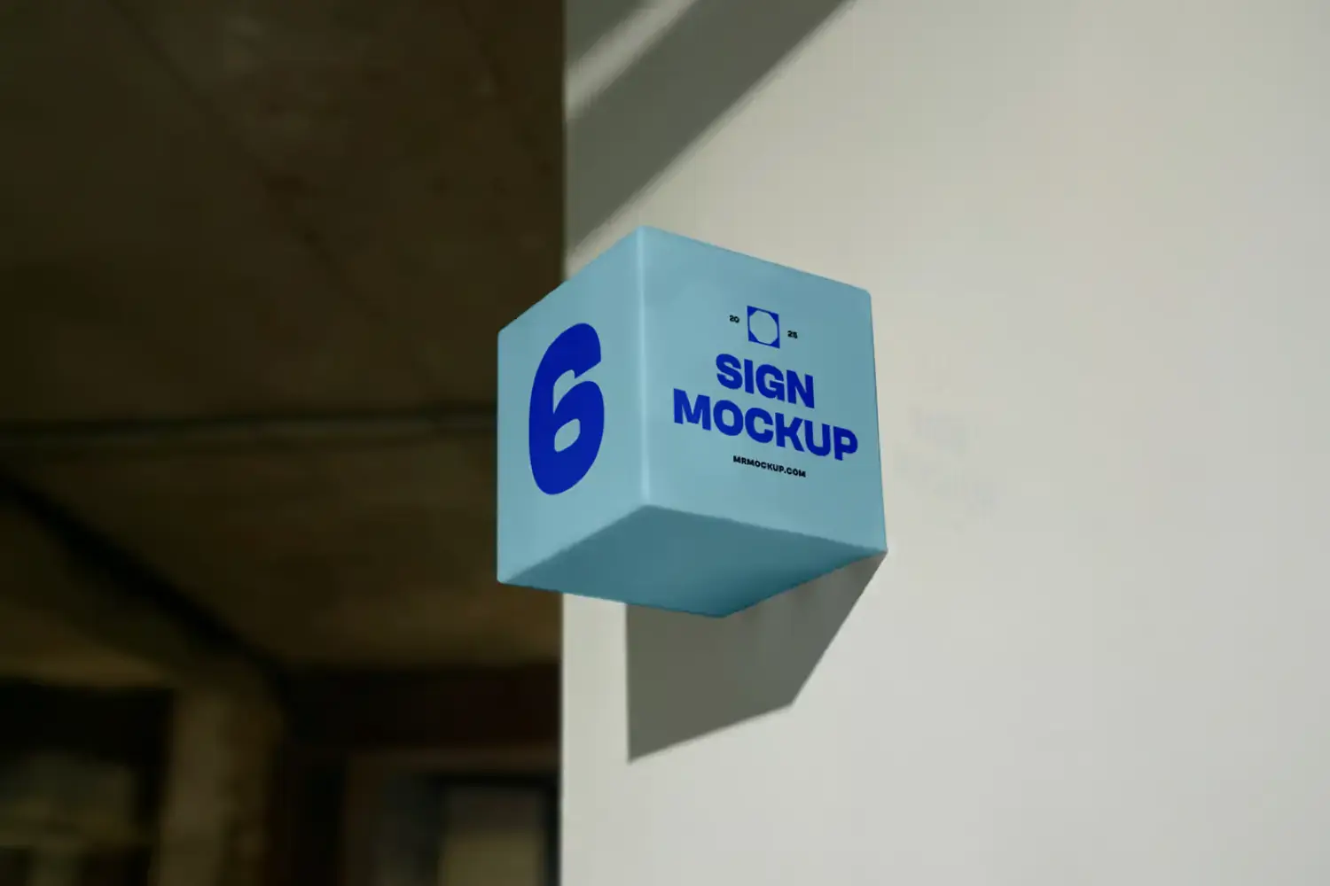 Square Inch Sign Square Sign On Wall Mockup