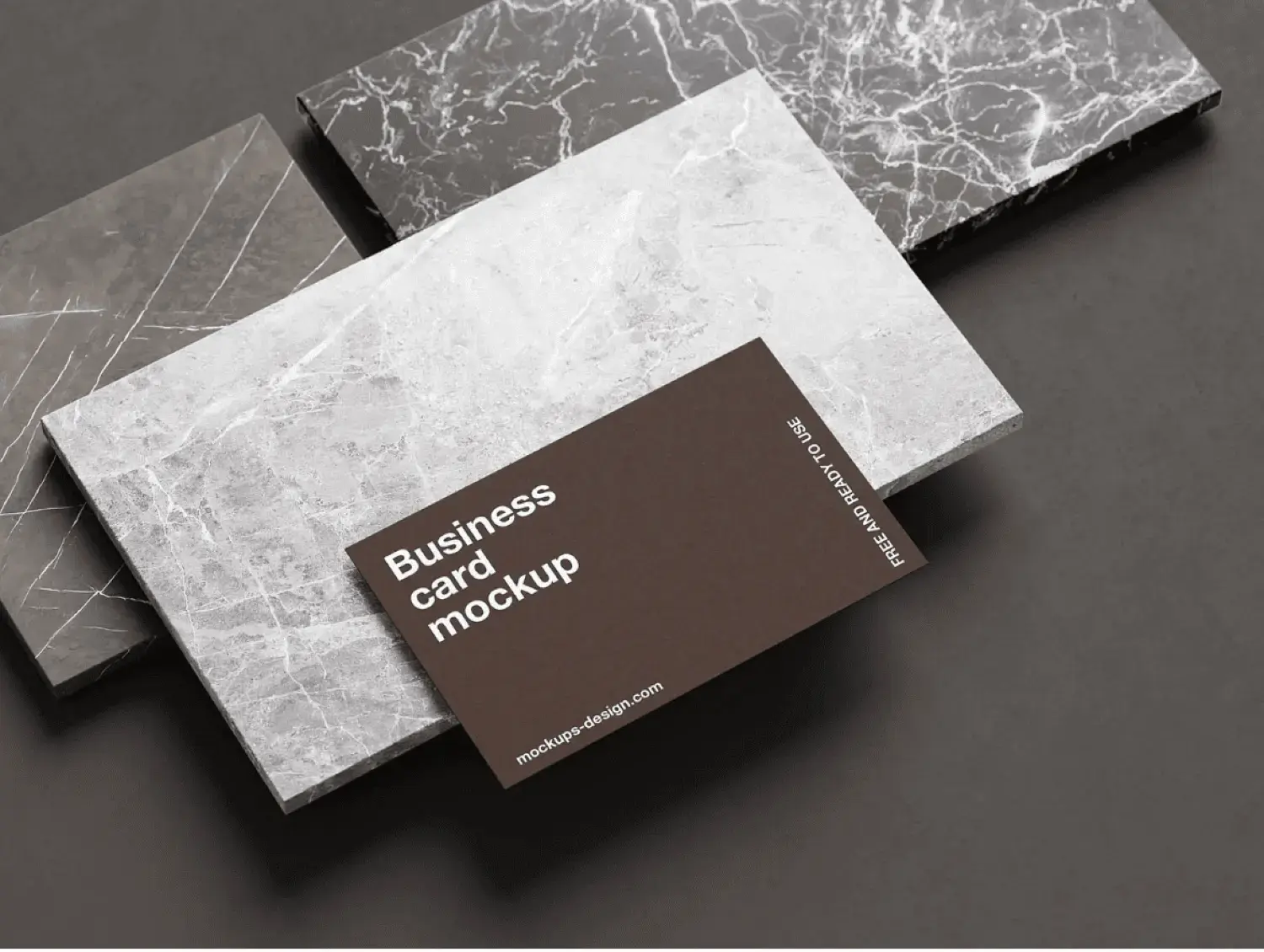 Surface Design Card Collection Marble Surface Business Card Mockup