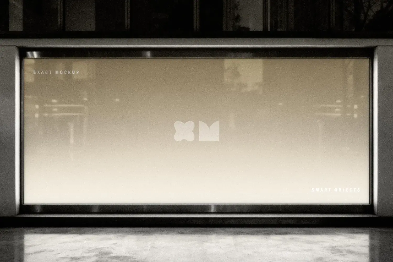 Backlit Storefront Window Mockup