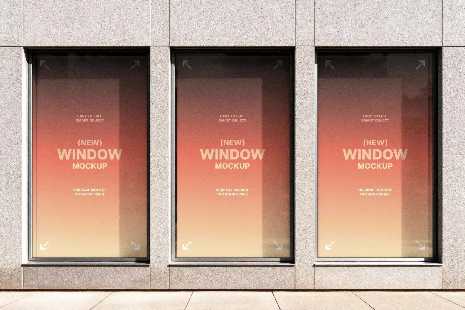 Backlit Storefront Window Vertical Storefront Windows Mockup